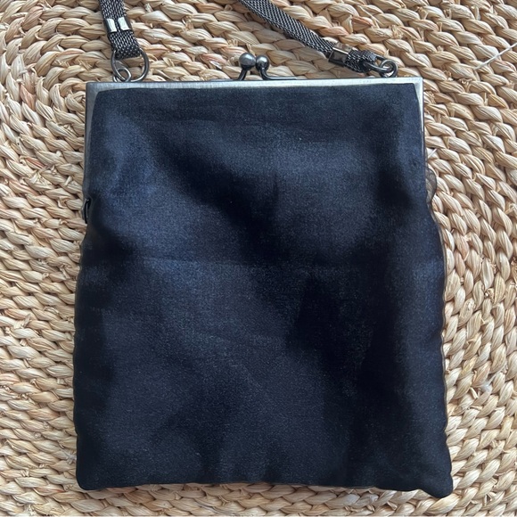 Vintage Jeanne Lottie Black Beaded Floral Clutch Bag - Picture 4 of 7